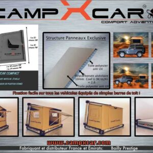 campxcar conception aventure camping coconup petite mini caravane cellule amovible concept solution voyage tente de toit photo